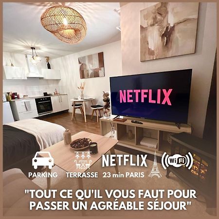 Appartement "Moonlight" Gare A 10Min De Paris, Wifi, Terrasse , Parking à Argenteuil Extérieur photo